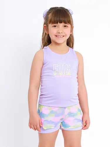 Conjunto Regata e Shorts Fitness Color Infantil