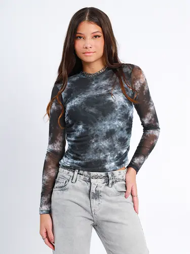 Blusa Tule Abstract Teen