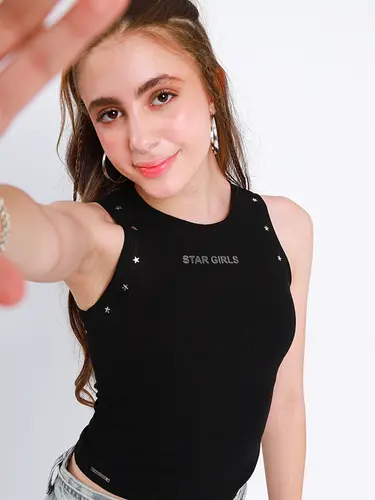 Blusa Canelada Star Girls