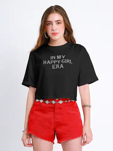 T-Shirt Cropped Happy Girl Era