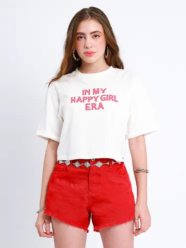 T-Shirt Cropped Happy Girl Era