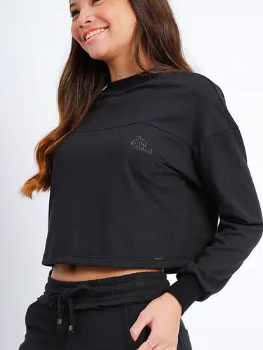 Blusa Tricot Cropped Good Mood