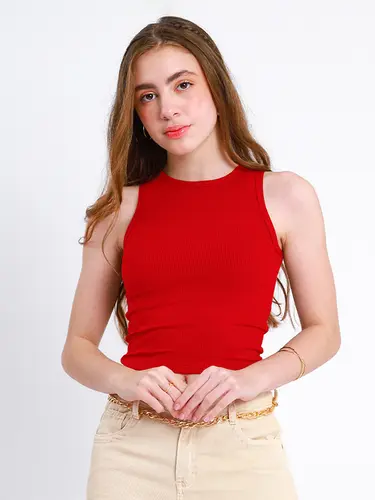 Cropped Canelado em Viscolycra Basic