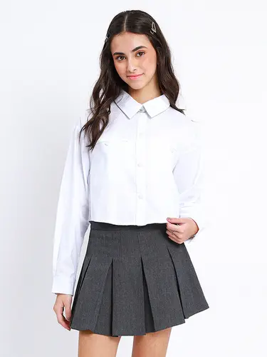 Camisa Tricoline Cropped