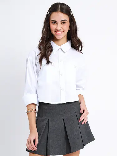 Camisa Tricoline Cropped