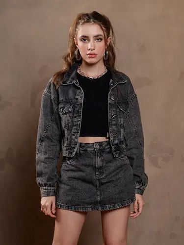 Shorts Saia Jeans Black Stone