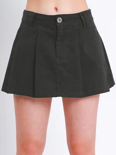 Shorts Saia Sarja com Pregas Stone