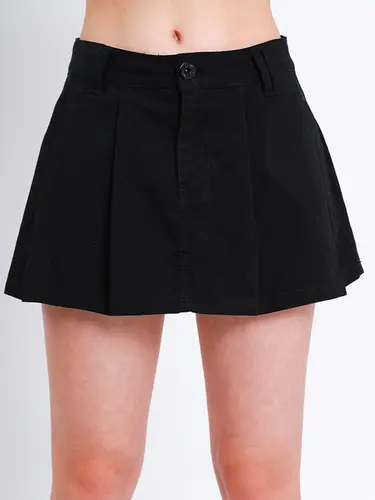Shorts Saia Sarja com Pregas Stone