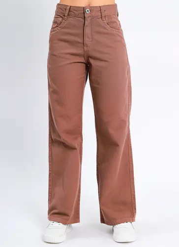 Calça Sarja Wide Leg Color