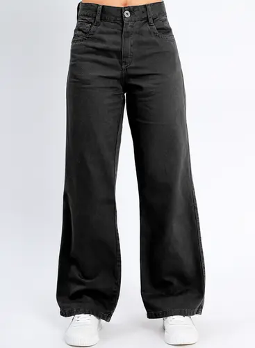 Calça Sarja Wide Leg Color