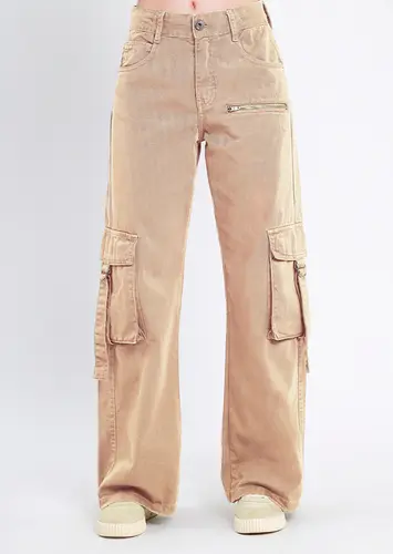 Calça Sarja Cargo Color