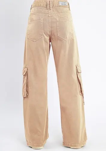 Calça Sarja Cargo Color