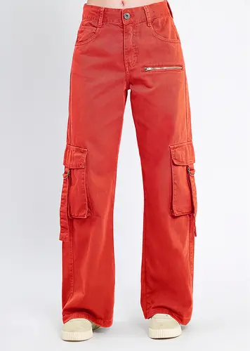 Calça Sarja Cargo Color