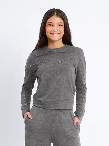 Blusa Molevisco com Ilhós