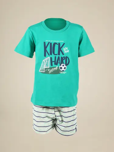 Pijama Camiseta e Bermuda Football