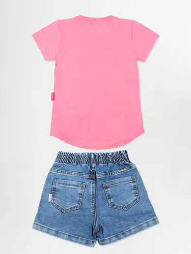 Conjunto Blusa e Shorts Jeans Infantil Everday